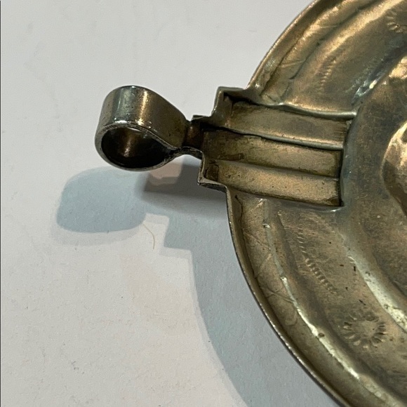 NAVAJO TURQUOISE THUNDERBIRD BELL NICKEL SILVER - Picture 7 of 10